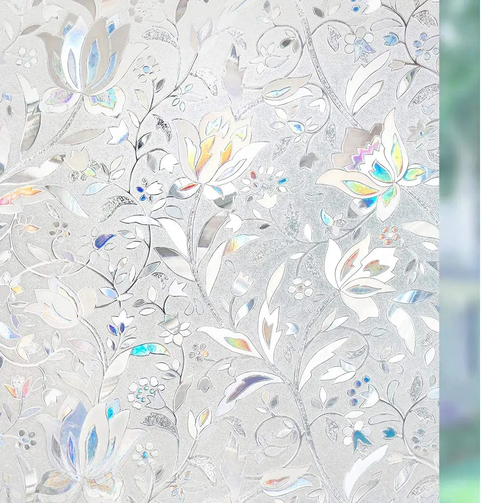 

Window Privacy Film Decorative Frosted Glass Window Film Removable Window Sticker Stained Glass Window Decals Static Cling