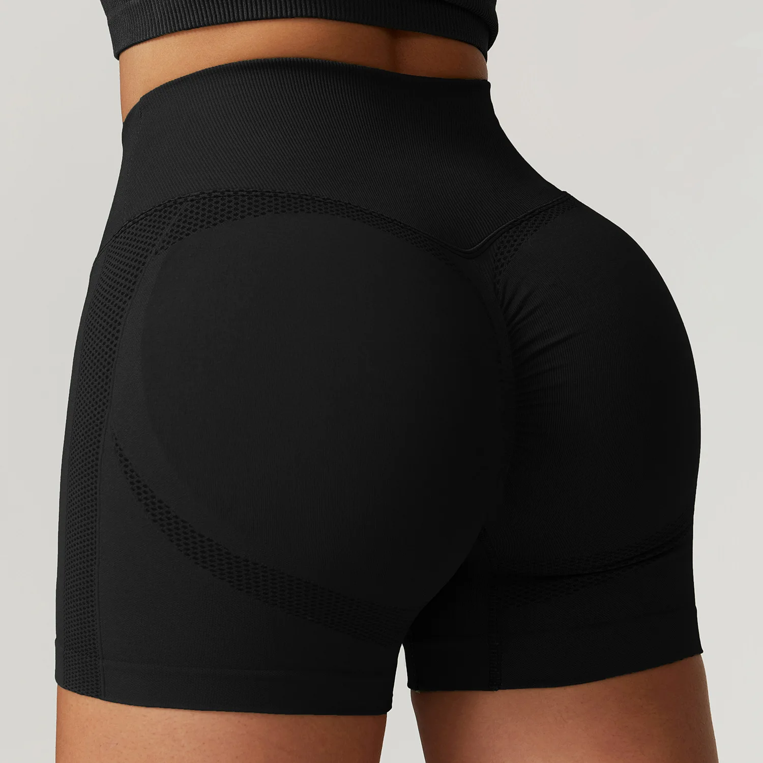 Women Yoga Shorts Fitness High Waist Gym Tights Sports Seamless Quick Dry SEXY Butt Leggings Yoga Shorts High Waist