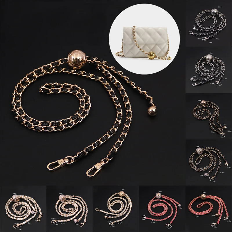 

Portable Metal Bag Chains Strap Accessories For Bags Handbag Handles golden Color DIY Accessories For Bag Strap Hardware