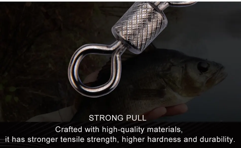 Description Picture 5 of itemMEREDITH Fishing Swivels Ball Bearing Swivel 50PCS/Lot with Safety Snap Solid Rings Rolling Swivel for Carp Fishing Accessories