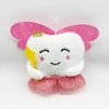 New kawaii Pink Tooth Fairy Plushies Toy Cartoon Soft Stuffed Funny Tooth Pillow Home Decor Birthday Gift for Children 2