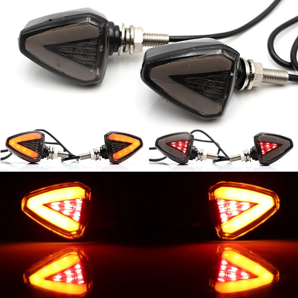 

12v Universal Motorcycle Flush Mount LED Turn Signal Light Amber Indicator Lamp Old School Bobber Touring