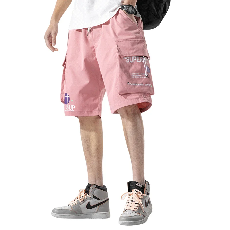 Men's Invisible Zipper Open Crotch Shorts Pockets Outdoor Sports Plus Size Casual Cargo Shorts