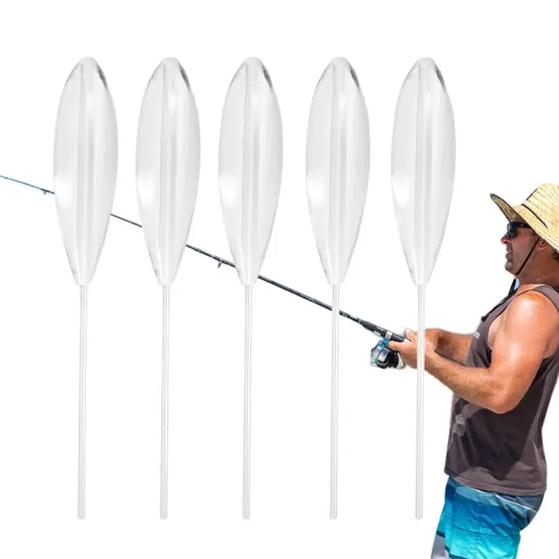 

Fishing Floats And Bobbers 5 Pcs Anti Tangled Acrylic Fishing Bobbers Transparent Sinking Fishing Spinning Floats Lightweight