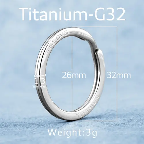 Black Titanium Keyring Car Men Flat Key Chain Rings Holder Lightweight EDC ARC Keychain Buckle for Accessories Gadgets Wholesale - Image 15