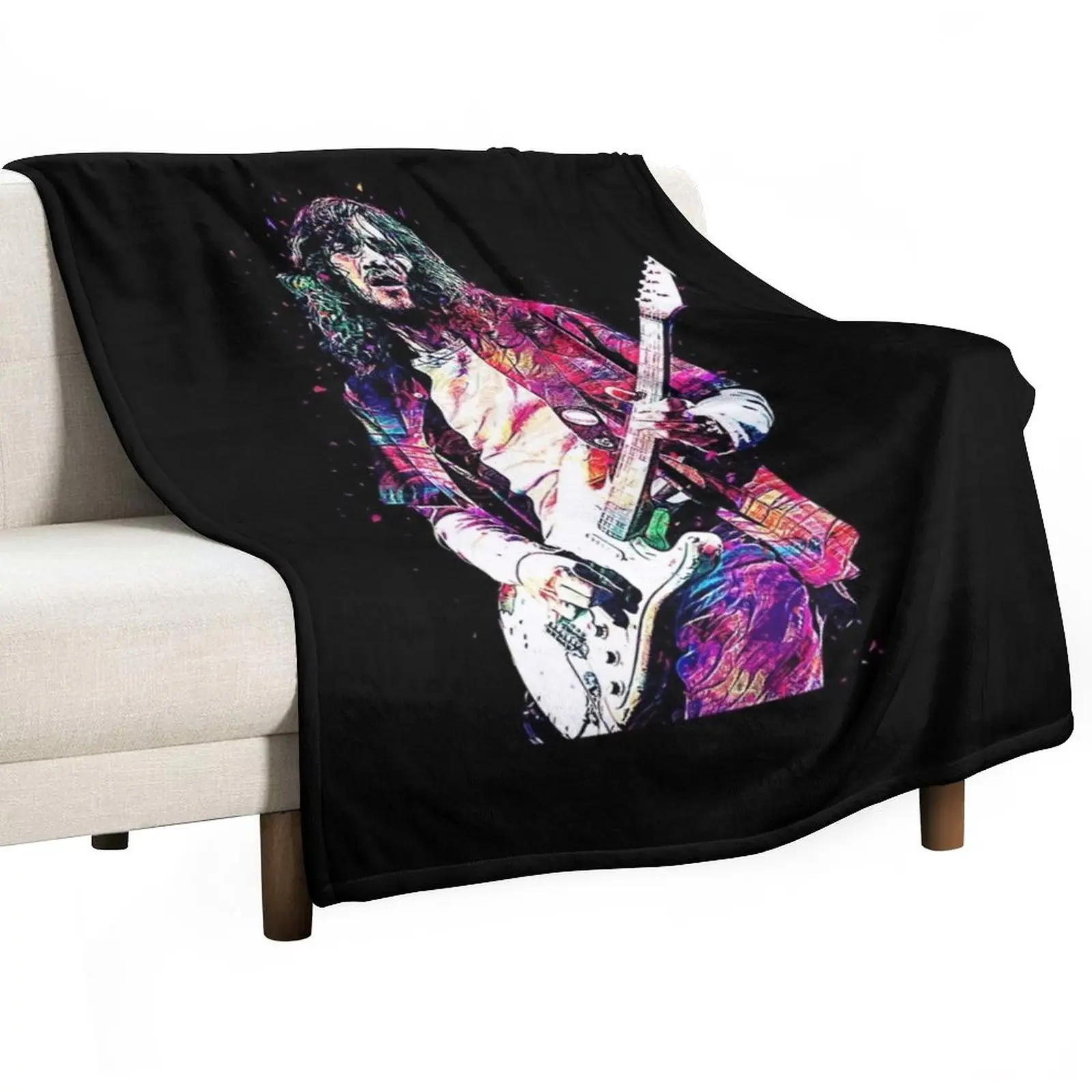 

John The Red Hot Guitar Throw Blanket Decorative Blankets Decorative Bed Blankets Soft Plush Plaid Hairy Blankets