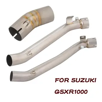 For SUZUKI GSXR1000 Motorcycle Exhaust Mid Link Pipe Escape Connect Tube Titanium alloy Slip On 2007-2008 2009-2011 2012-2022