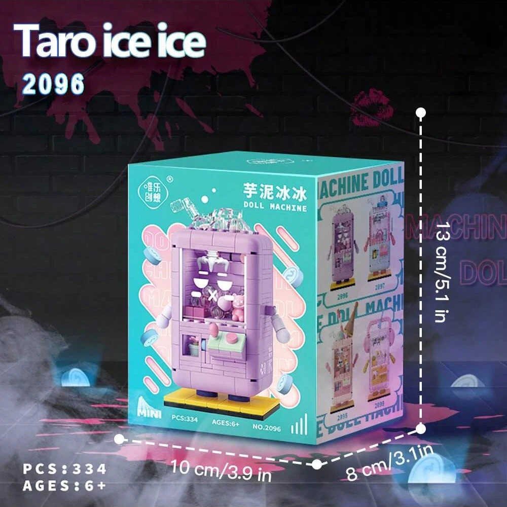Mini Electronic Arcade Building Block Toys Strawberry Ice Cream Machine