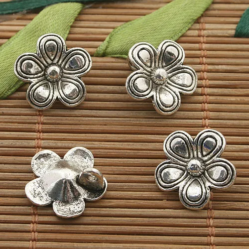 

20pc 14mm Tibetan Silver Flower Design Charms H3225 Charms for Jewelry Making