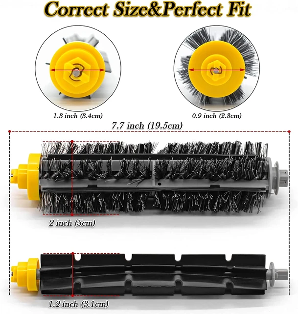 Replacement Accessories Kit For Irobot Roomba 600 Series 620 630 650 660  680,filter,side Brushes,flexible Beater Brush