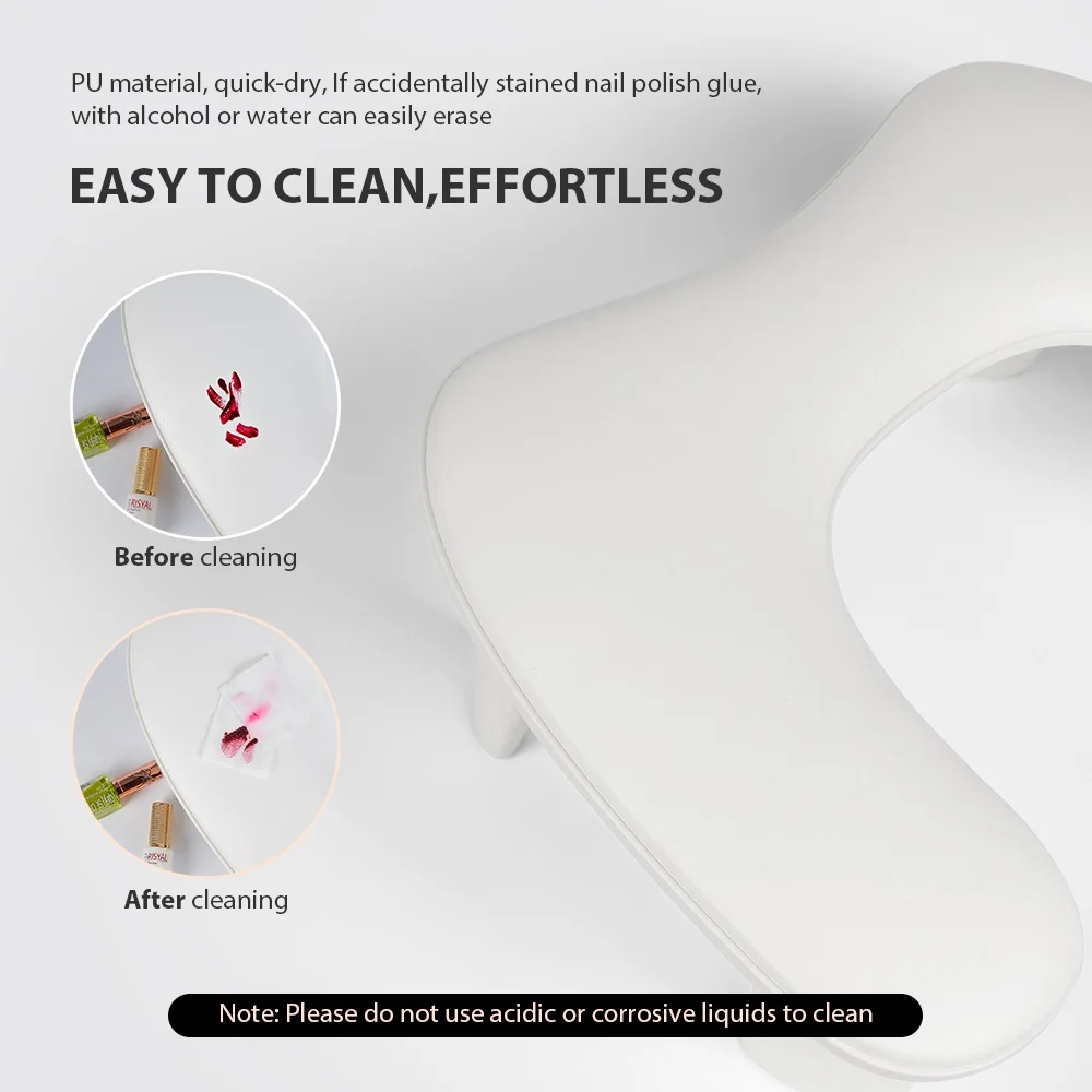 Two Hands Nail Art Hand Pillow Arm Rest Stand Microfiber PU Material Hand Pillow Leather Hand Rest Pillow for Nail Cushion