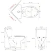 Long Corner Toilet, Compact 17.2 Inch High Toilet with Comfortable Height Toilet Bowl and Double Flush Tank for Small Bathroom 2