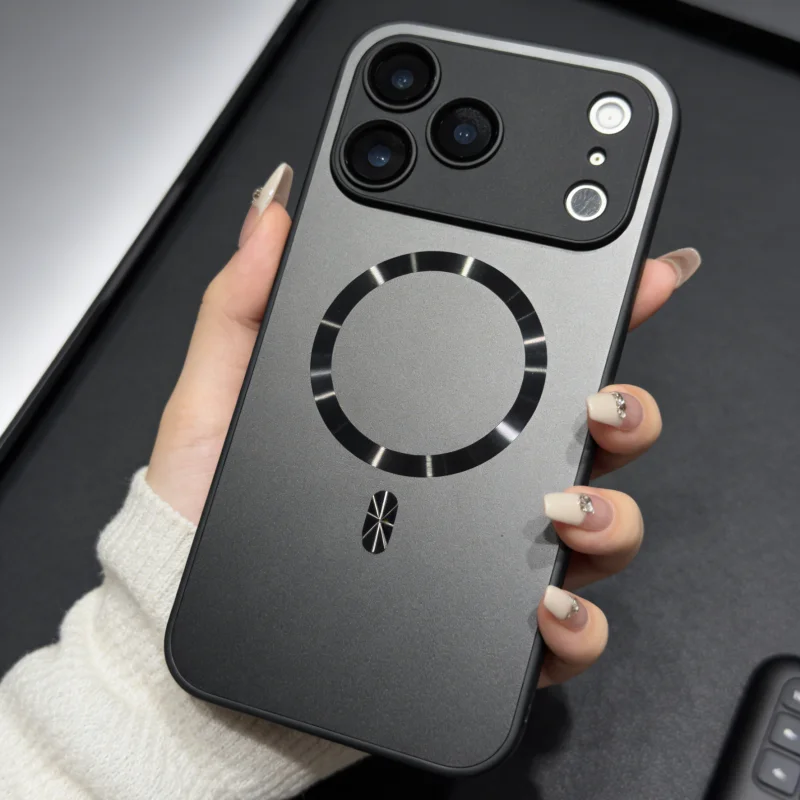 Luxurious Metallic Nano Frosted Wireless Charging Phone Case Cover