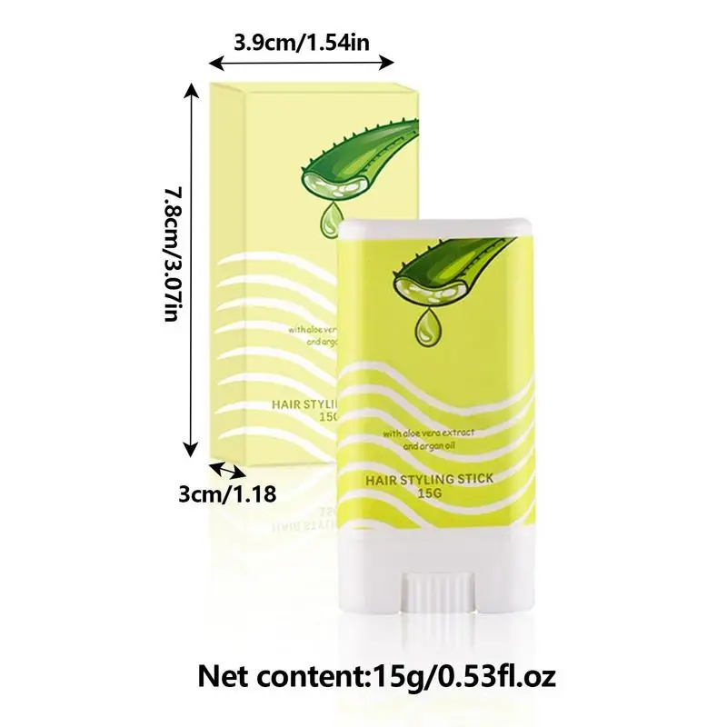 Wax Stick For Hair Hair Styling Wax Stick Slick Non-greasy Portable Natural For Flyaways Edge Frizz