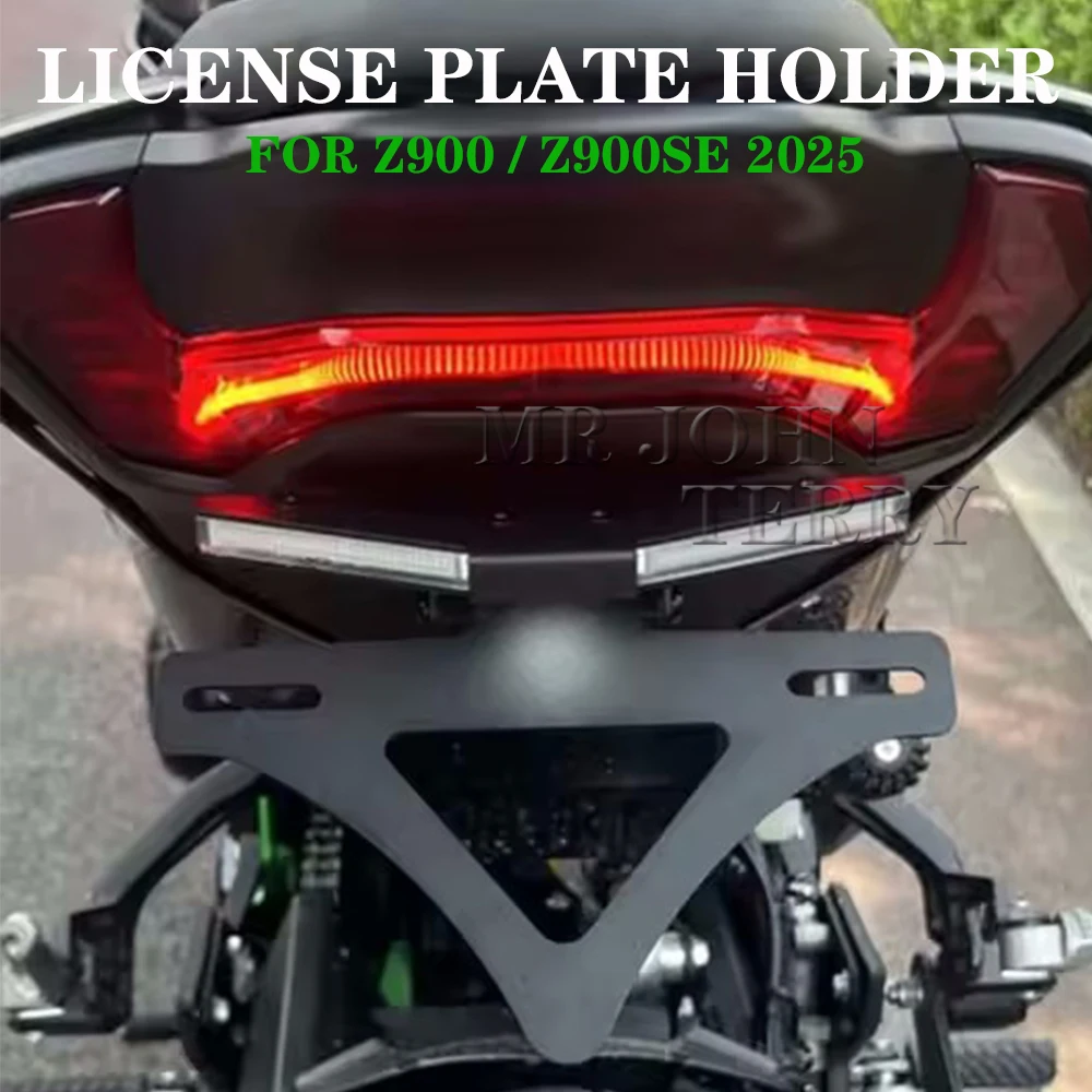 카와사키 Z 900 Z900용 z900 2025 오토바이 액세서리 조절식 LED 방향지시등 번호판 프레임 홀더 브래킷