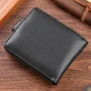 Men's Wallet Hasp Leather Wallet Multiple Card Slots Credit Card Holder Coin Purse Vintage Wallet Fashion Business Male Wallets 4