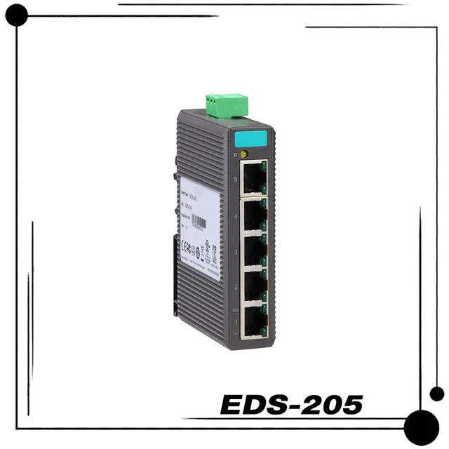 Для 5-портовых неуправляемых коммутаторов Ethernet начального уровня Moxa EDS-205 1