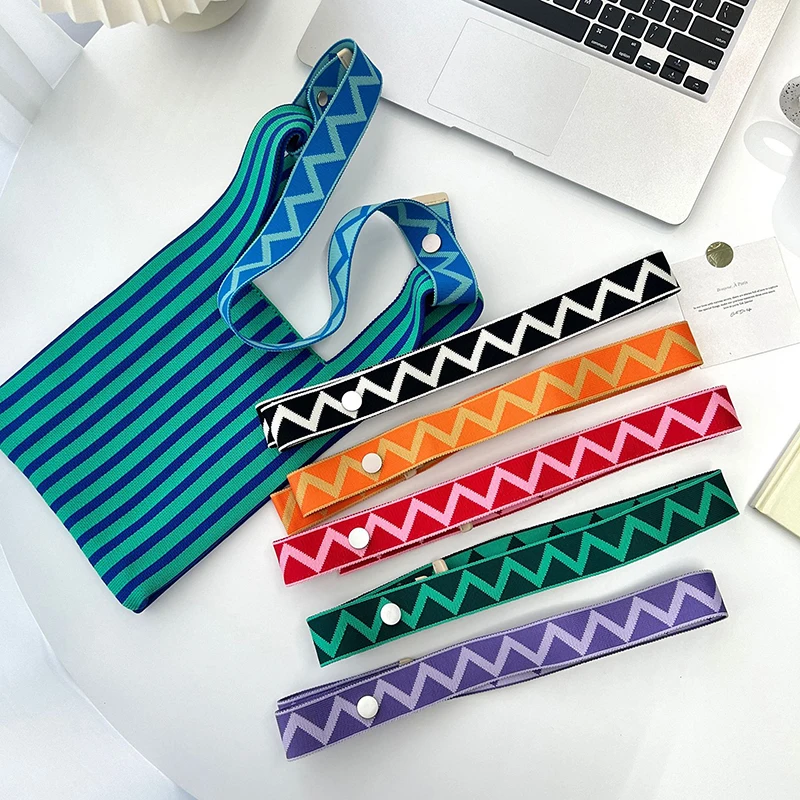 

1PC 87/107cm Colorful Polyester Strap Replacement For Women Crossbody Handbag Shoulder Bag Strap DIY Bag Accessories Bag Handle