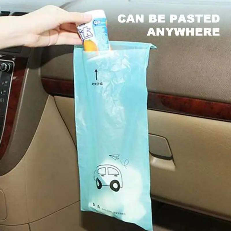 50 Pack Car Trash Kitchen Garbage Bags Car Trash Bags Car Photodegradable Trash Rubbish Holder Hanging Garbage Storage Bag