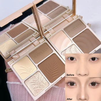 4 colori evidenziatore contorno 3D abbronzante viso cosmetico illuminante beige opaco evidenziazioni tavolozza ombretto naso trucco in polvere 1