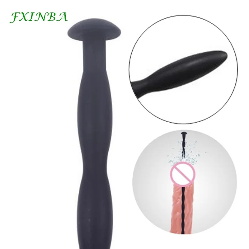 FXINBA Silicone Urethral Sound Dilator Catheter Adult Sex Toy Men Urethrale Dilatator Gay Male Sounding Penis Plug Inserts