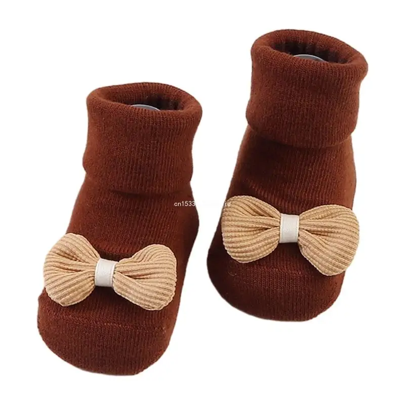 

Infant Floor Socks Anti-Skid Rubber Grip Soles Flower Socks Soft Floor Shoes Prewalker Shoes for 0-1Y Baby Accessories