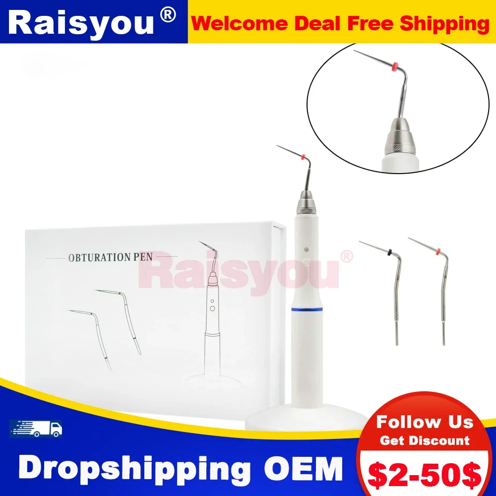 

Dental Cordless Wireless Gutta Percha Obturation System Endo Heated Pen +2 Tips Dentistry Instrument Dental Tools