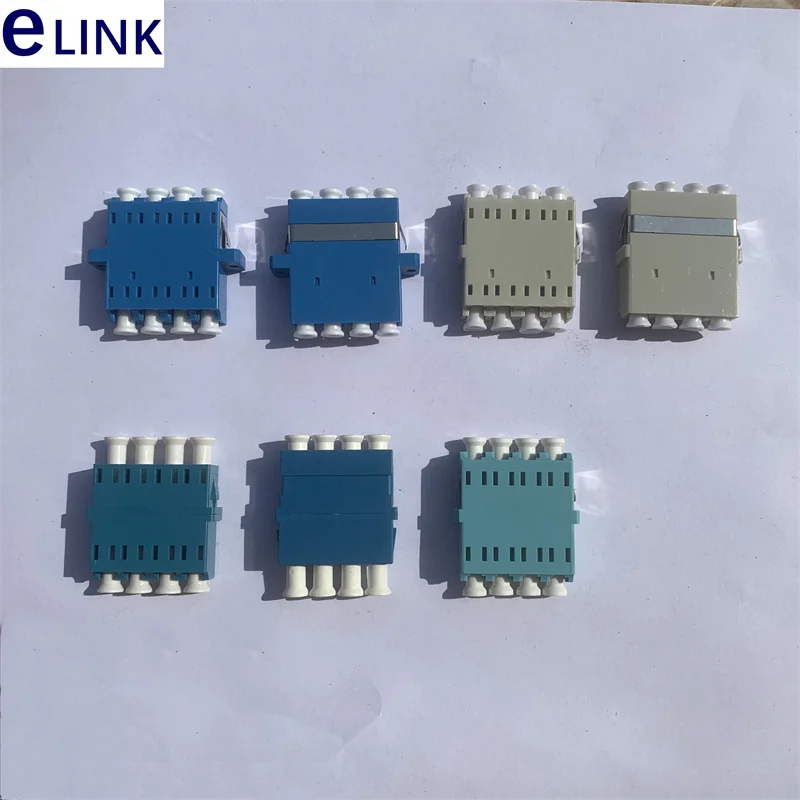 LC QUAD fiber adapter SM MM plastic housing optical fibre coupler ftth connector 4 ports adapter factory supply top qualityELINK ftth olt 8 ports gpon olt 10g sfp supply any brand fttx onu