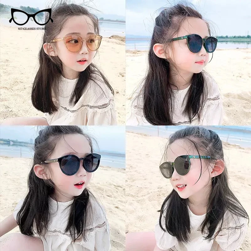 New Fashion Sunglasses Girls Boys Brand Round Vintage Children Sun Glasses Baby Shades Mirror Goggles Eyeglasses UV400 Eyewear kids sunglasses