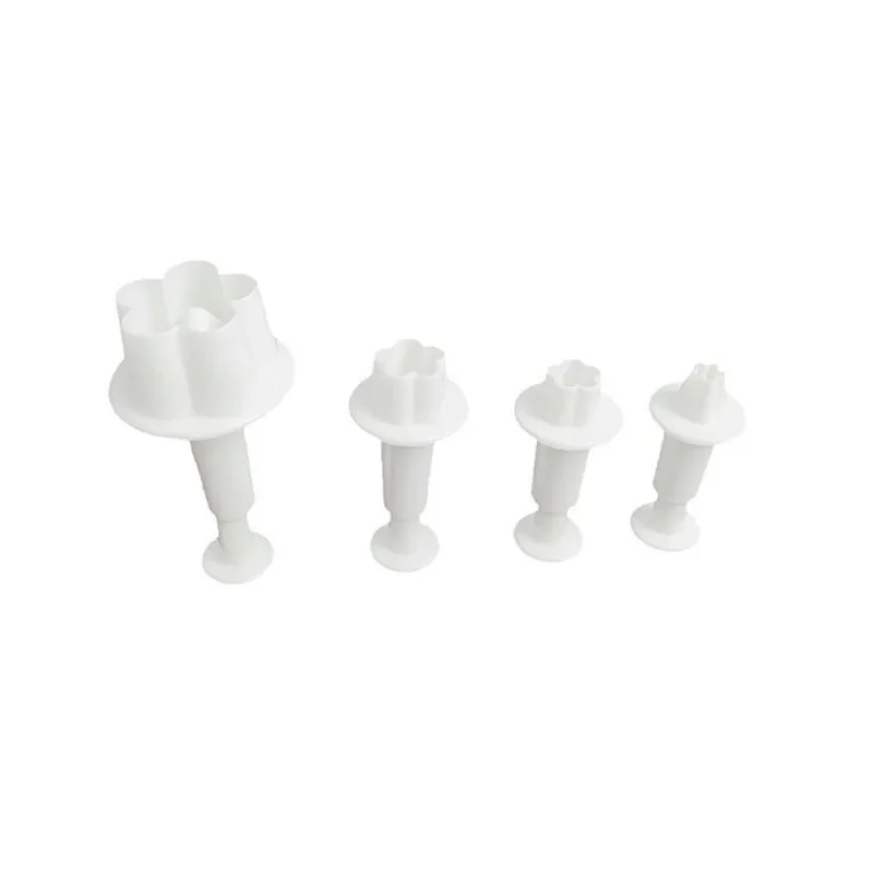 Fondant Cutter 4Pcs/Set Plum Blossom Flower Plunger Sugarcraft Cake Decorating DIY Cookie Baking Accessory