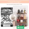 Makeup Organizer Acrylic Wood Vanity Storage Detachable Multifunctional Countertop Cosmetic Holder Space Saving Durable Easy 5