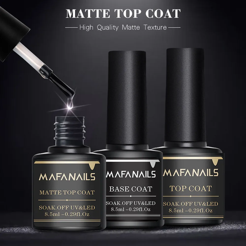 Description Picture 6 of item2PCS Base Coat & Top Coat Gel Polish Set 17ml LED Light Curing Quick-drying Transparent Glossy Mirror Lasting Nail Art Gel