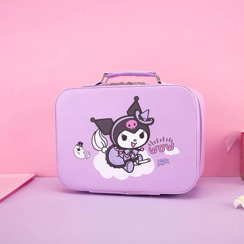 

Мультяшная косметичка Kuromi, портативная вместительная косметичка, бытовой контейнер для хранения косметики
