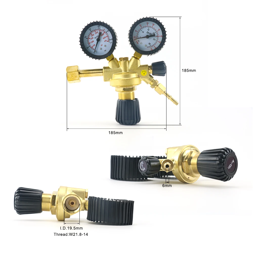 Riduttore Di Pressione CO2 Con 2 Manometri - Foto 9