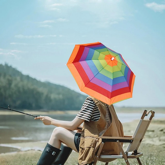 Umbrella Hat Golf Fishing Camp  Umbrella Hat Sun Rain Fishing - Umbrella  Hat - Aliexpress