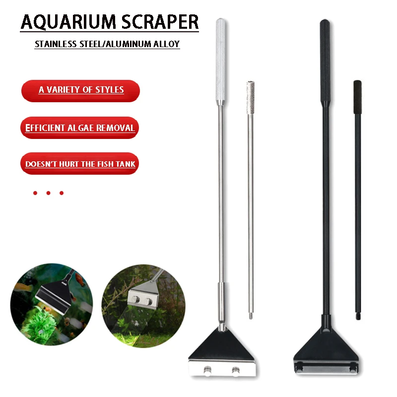 Zrdr Stainless Steel Aquarium Fish Tank Algae Scraper Blade Aquatic