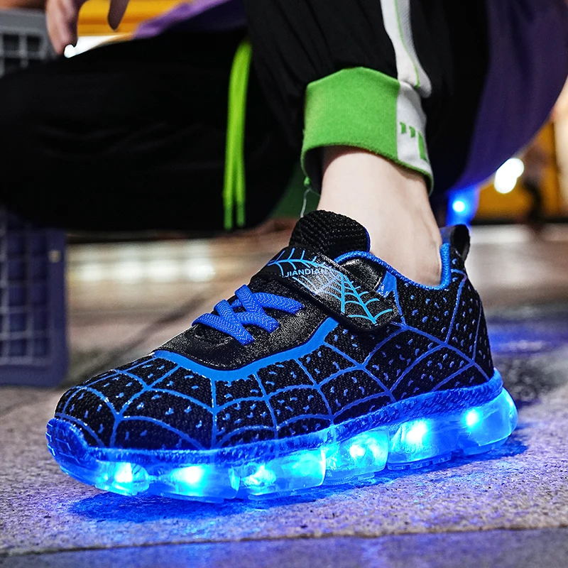 Children Luminous Glowing Sneakers Girls Roller Skate Light Shoes