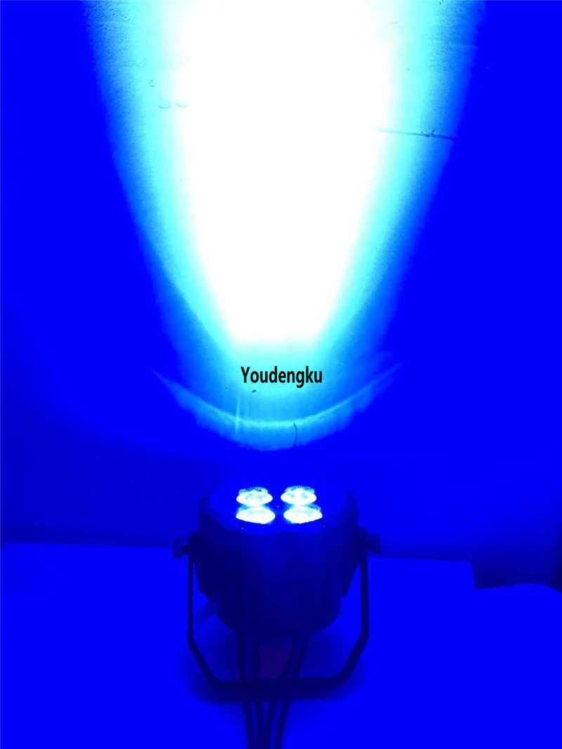 6 pieces Outdoor dmx par led 4x18w rgbwa uv mini slim par flat IP65 Outdoor DJ S