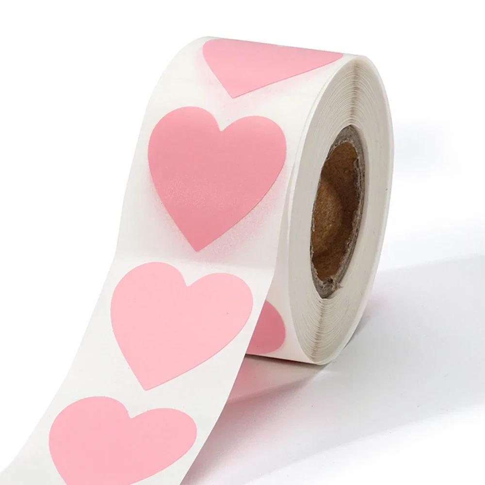 50-500pcs heart shape Valentine's Day stickers Birthday Party Seal Labels good cute stickers Box Tag FAVORS labels