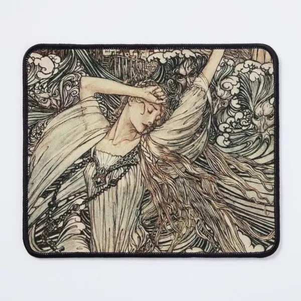 Arthur Rackham Undine Vintage Fiaba Mouse Pad Tastiera Computer Pc Anime Gaming Desk Mat Tavolo Da Stampa Mousepad Gamer Play