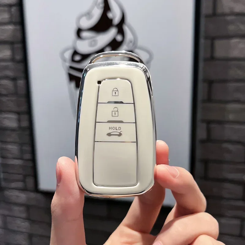 TPU Car Key Case Full Cover Shell Keychain Accessories for Toyota Prius Camry Corolla CHR C-HR RAV4 Land Cruiser Prado
