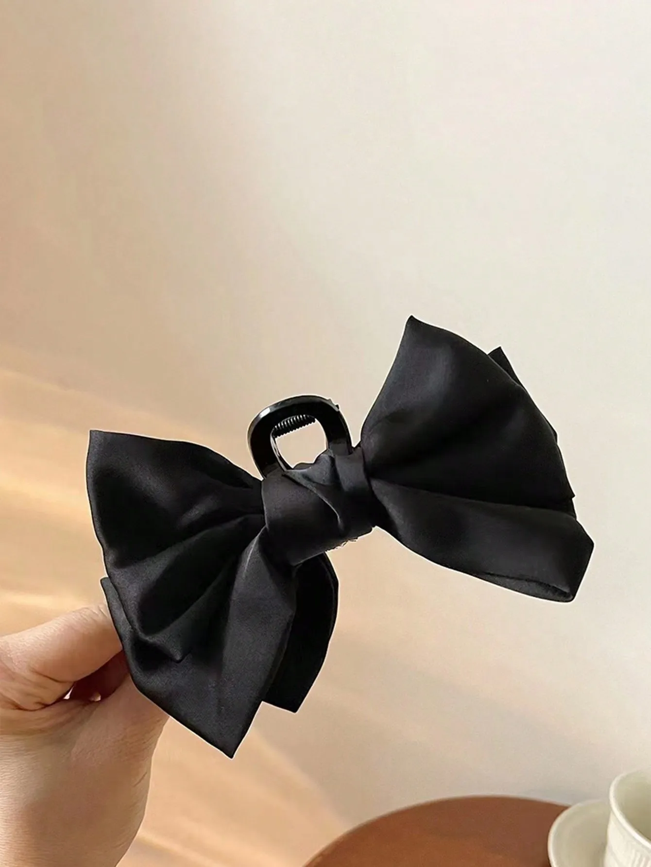 1PC Damen rosa flüchtige Prinzessin süße Mädchen Herz Satin Schleife Clip super Fee Haarspange – Detail 7