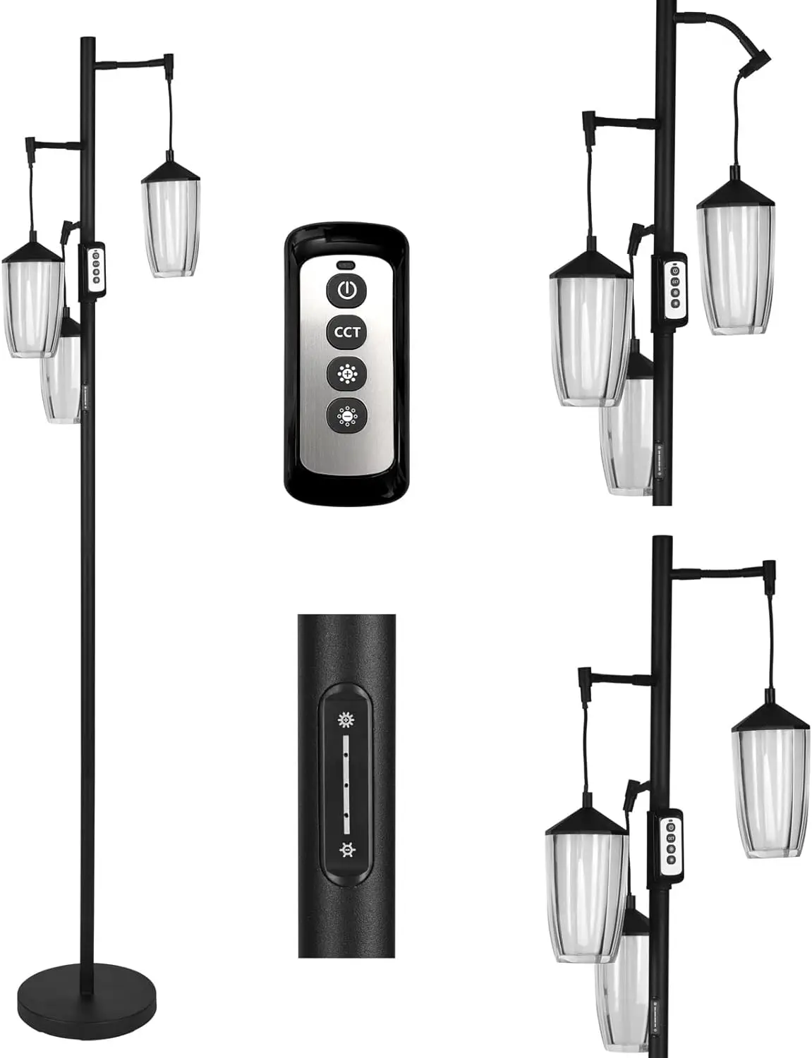 

Dimmable Floor lamp,24W Lamps for Living Room Bed Room Floor lamp with Remote CCT 2400-4000K Standing lamp for Home and Office.