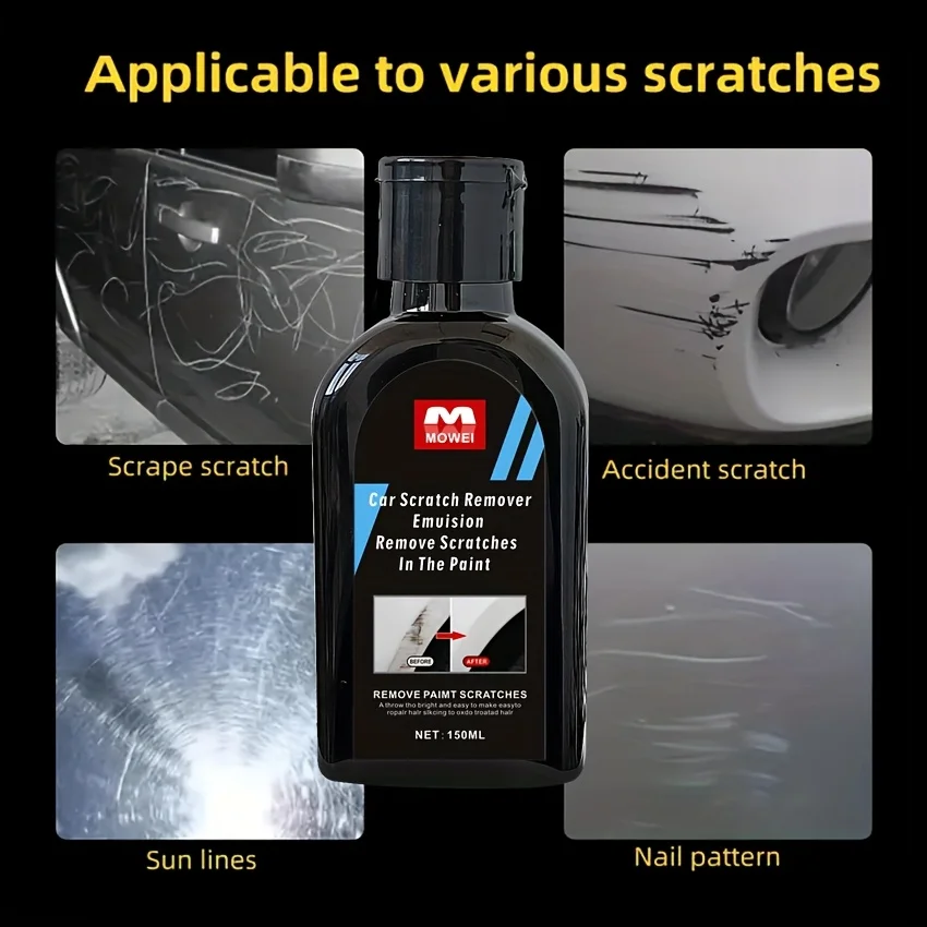 QuantumFusion Scratch Repair Paste-Deep Mark Eraser & HydroShield Tech, Eco-Certified for All Car Paint (150ml Pro Kit)