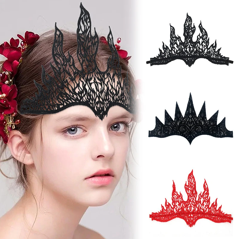 

Halloween Hair Band Headband Flame Crown Fancy Dress Ball Stage Performance Hollow-out Party Supplies Props