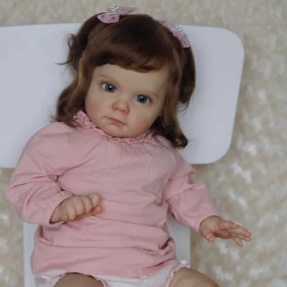 60Cm Reborn Toddler Girl Doll Maggi Hand Detailed Painting Vene Fatte A Mano Realistiche Principessa Da Collezione Art Bebe Reborn Dolls
