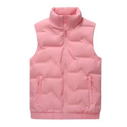 New Women'S Autumn And Winter Standing Collar Down Vest Coat Lady Trend Warm Leisure Sports Sleeveless White Duck Down Waistcoat