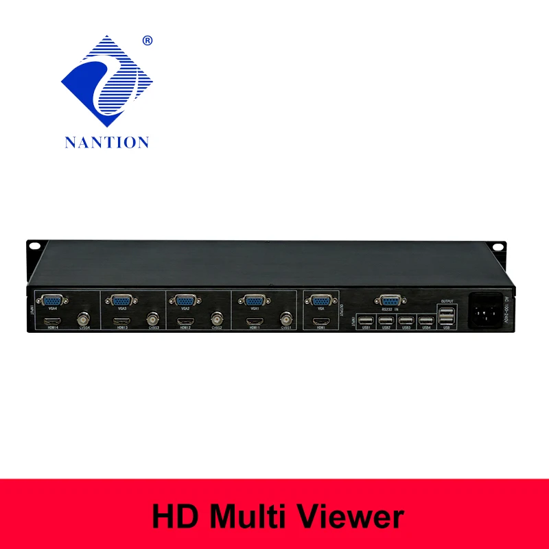 4x1 HD 비디오 신디사이저 프로세서 멀티 뷰어 HDMI 호환 CVBS VGA USB 입력 1920x1080p PIP POP RS232 원격