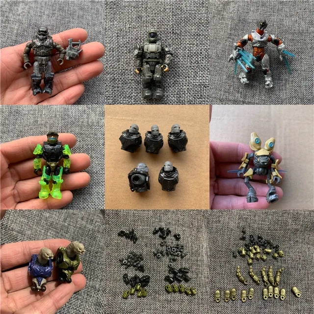 5.5Cm High Genuine Bulk Mega Bloks Construx Halo Cod Fate Man Soldier Body Foot Accessories Anime Action Figure Model Toys Gifts 1