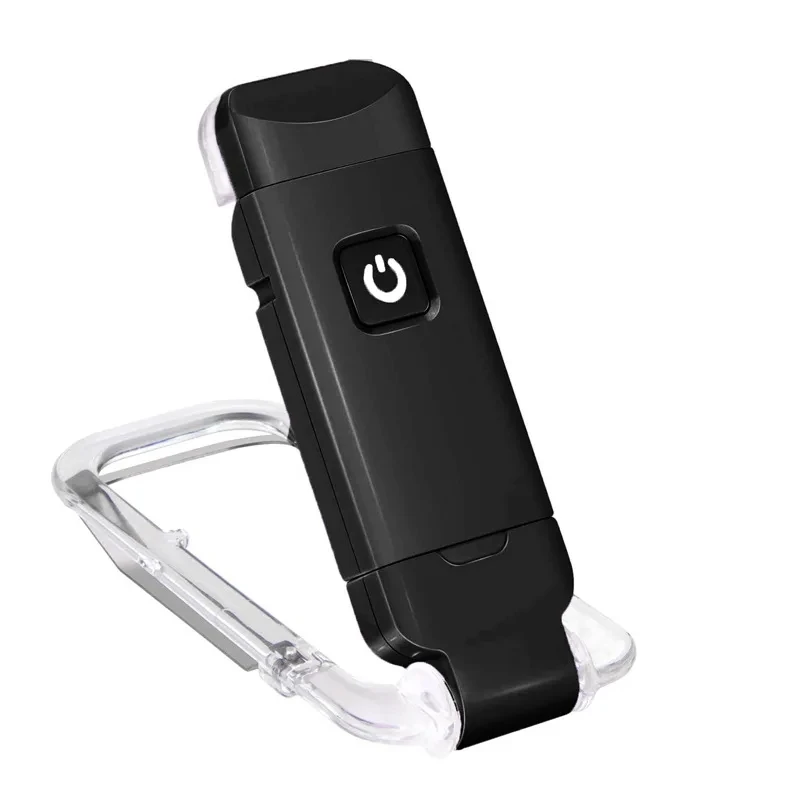 USB Rechargeable Adjustable Brightness LED Clip-On Bookmark Reading Light